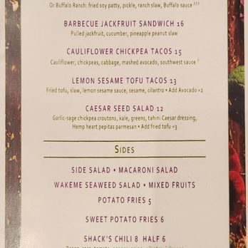 Seed Shack - Menu - Vegan Near Me - Gilbert, Arizona Seed Shack - Menu - Vegan Near Me - Gilbert, Arizona