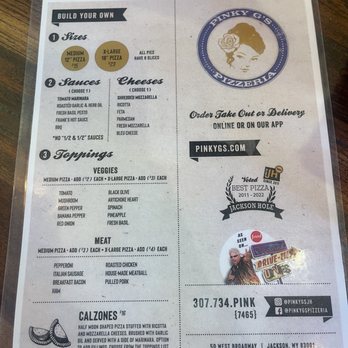 Pinky G's Pizzeria - Jackson - Menu - Pizza Near Me - Jackson, Wyoming Pinky G's Pizzeria - Jackson - Menu - Pizza Near Me - Jackson, Wyoming
