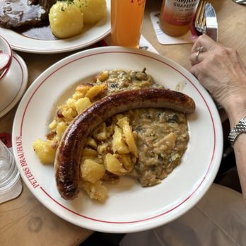 Peters Brauhaus - German sausage with potatoes and beans. - German Near Me - Cologne, NW Peters Brauhaus - German sausage with potatoes and beans. - German Near Me - Cologne, NW