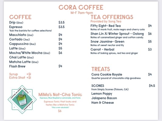 Menu photo 8 Cora Coffee Sacramento, CA