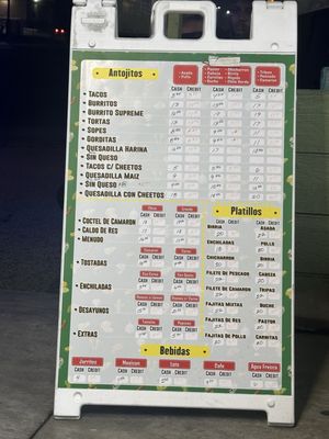 Menu photo 8 El Dollar Taqueria Lost Hills, CA