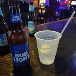 LOCAL BAR 30 - One of the two bar tops.  And standard bar fare.