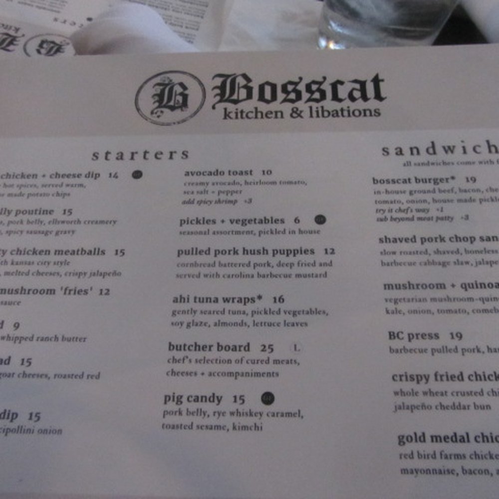 Bosscat Kitchen & Libations - menu - Bars Near Me - Orange, California Bosscat Kitchen & Libations - menu - Bars Near Me - Orange, California