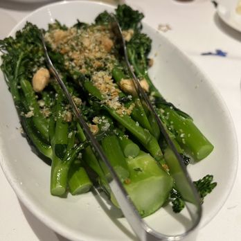 Eddie V's Prime Seafood - Broccolini with Marcona Almond Gremolata - Seafood Near Me - Plano, Texas Eddie V's Prime Seafood - Broccolini with Marcona Almond Gremolata - Seafood Near Me - Plano, Texas