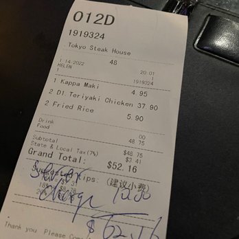 Tokyo Japanese Steak House - Receipt - Hot Pot Near Me - Braintree, Massachusetts Tokyo Japanese Steak House - Receipt - Hot Pot Near Me - Braintree, Massachusetts