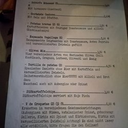 Alaska Bar - Speisekarte