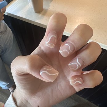 Pro Nails - one of my hands... zoom to look at the botched lines - Nail Salons Near Me - Dover, New Hampshire