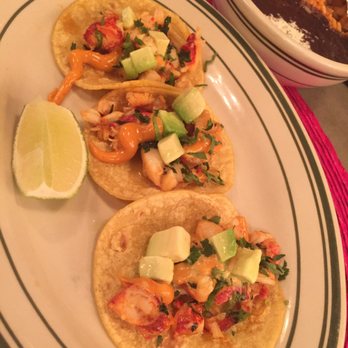 Tacuba Hell's Kitchen - Spicy lobster tacos. Comes with beans and rice. - Mexican Near Me - New York, New York