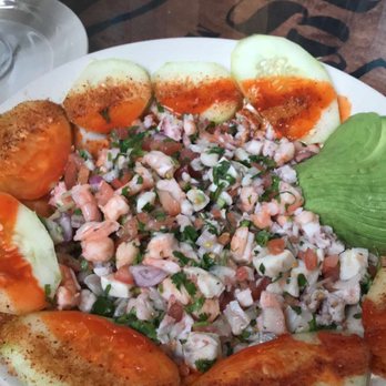 La Laguna Mariscos and Sushi - Ceviche mix - tilapia, octopus, and shrimp in lime. Huge shareable portion - Sushi Bars Near Me - Laredo, Texas La Laguna Mariscos and Sushi - Ceviche mix - tilapia, octopus, and shrimp in lime. Huge shareable portion - Sushi Bars Near Me - Laredo, Texas