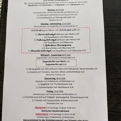 Die Herzl - Menu