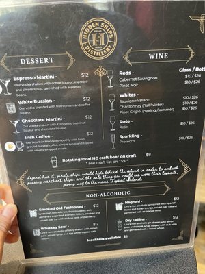 Menu photo 4 Hidden Ships Distillery Surf City, NC