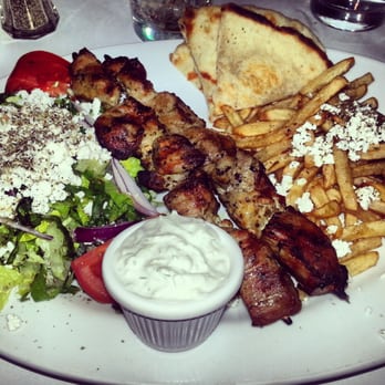 Meze - Pork souvlaki platter - Greek Near Me - Brooklyn, New York Meze - Pork souvlaki platter - Greek Near Me - Brooklyn, New York