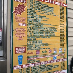 Central Avenue - Menu