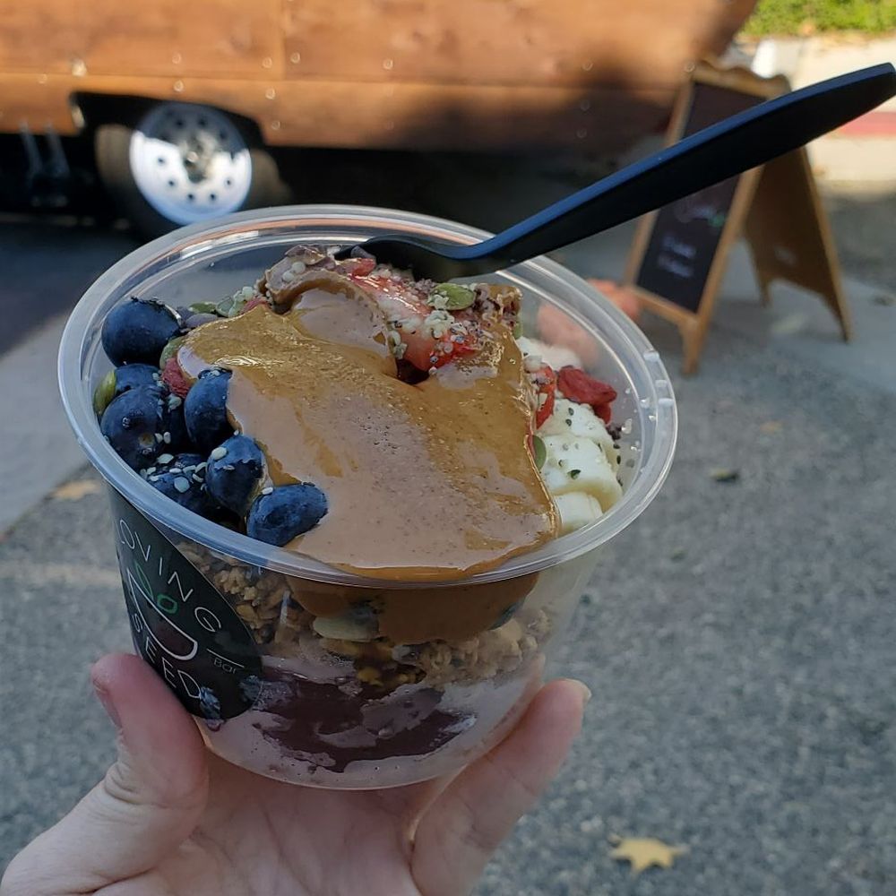 Loving Seed - Acia bowl with almond bitter added. - Acai Bowls Near Me - Fresno, California Loving Seed - Acia bowl with almond bitter added. - Acai Bowls Near Me - Fresno, California