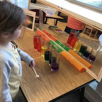 Grace Preschool - As part of the five senses exploration, a center was designed to encourage experimenting with sound waves. - Preschools Near Me - Los Gatos, California