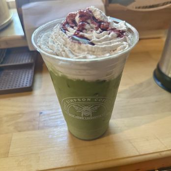 East Simpson Coffee Company - Iced matcha with vanilla and blueberry - Coffee & Tea Near Me - Lafayette, Colorado East Simpson Coffee Company - Iced matcha with vanilla and blueberry - Coffee & Tea Near Me - Lafayette, Colorado
