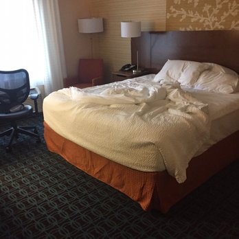 Hampton Inn Frederick - Bedroom. Very small but clean and comfy. - Hotels Near Me - Frederick, Maryland