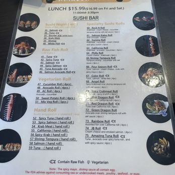 Rainbow Sushi - Menu - Sushi Bars Near Me - Jacksonville, Florida