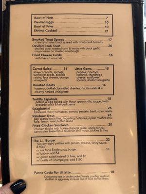 Menu photo 2 The Long Island Bar Brooklyn, NY Menu photo 2 The Long Island Bar Brooklyn, NY