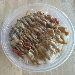 Coconut, chia pudding bowl with peanut butter Coconut, chia pudding bowl with peanut butter