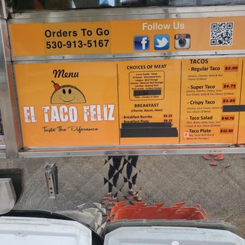EI Taco Feliz - Menu - Tacos Near Me - Grass Valley, California EI Taco Feliz - Menu - Tacos Near Me - Grass Valley, California
