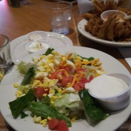 Awesome fresh salads and Bloomin Onion Awesome fresh salads and Bloomin Onion