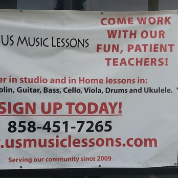 US Music Lessons - Sign - Musical Instruments & Teachers Near Me - San Diego, California US Music Lessons - Sign - Musical Instruments & Teachers Near Me - San Diego, California