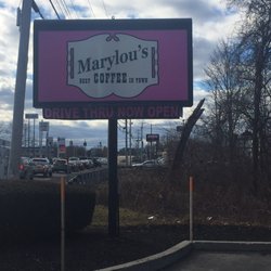 Marylou's Coffee - Marylou's of Brockton -- 945 Belmont Street / Route 123, Brockton Sign