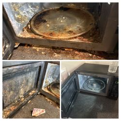 Budget Cleaning Services - Before and after microwave cleaning