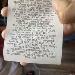 GameStop - Receipt policy showing Bridget was wrong