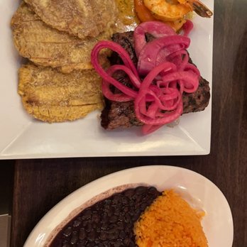 Cabana - Skirt Steak /Tostones/ Garlic Shrimp/ rice and beans - Latin American Near Me - Forest Hills, New York Cabana - Skirt Steak /Tostones/ Garlic Shrimp/ rice and beans - Latin American Near Me - Forest Hills, New York