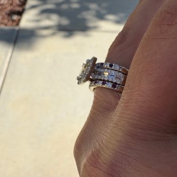 Fast Fix - The bands are a combination of diamonds and amethysts. - Jewelry Near Me - Valencia, California