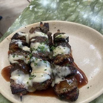 Firefly Tapas Kitchen + Bar - Steak & Mushroom Skewers - Tapas Bars Near Me - Las Vegas, Nevada