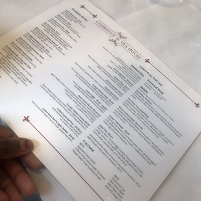 Menu photo 8 Cambridge Tea House Marble Cliff, OH