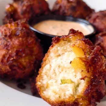 Salt Cracker Fish Camp - 2022.12.16. Jalapeno & Corn Hushpuppies $7.50 @ Salt Cracker Fish Camp - Seafood Near Me - Clearwater, Florida Salt Cracker Fish Camp - 2022.12.16. Jalapeno & Corn Hushpuppies $7.50 @ Salt Cracker Fish Camp - Seafood Near Me - Clearwater, Florida