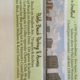 Info on public beach access.