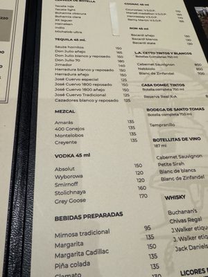 Menu photo 1 La Espadaña Tijuana, BCN