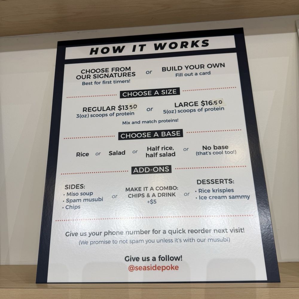 Seaside Poke - Instructions on how to order - Poke Near Me - Houston, Texas Seaside Poke - Instructions on how to order - Poke Near Me - Houston, Texas