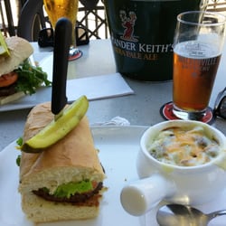 Crave Family Grill & Pub - Red Hot Chili poppers burger with an onion soup