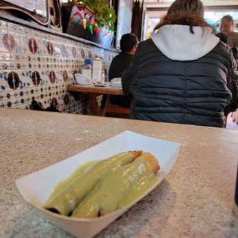 Olvera Street - had 2 taquitos that day cuz was mtg friends @ Phillipes world famous beef dips Back to the taquitos. man I'm hungry going bk for more - Local Flavor Near Me - Los Angeles, California