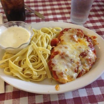 Maggio's Pizza - Chicken Parmesan with a side of fettuccine Alfredo. - Pizza Near Me - Big Bear Lake, California Maggio's Pizza - Chicken Parmesan with a side of fettuccine Alfredo. - Pizza Near Me - Big Bear Lake, California