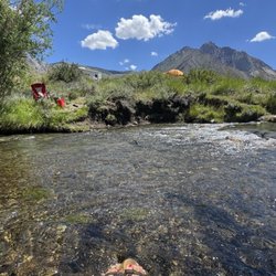 Convict Lake Campground - Creek behind campsite