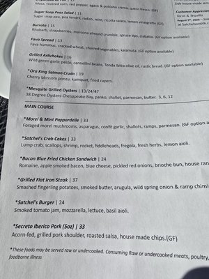 Menu photo 2 Satchel's on 6th Denver, CO