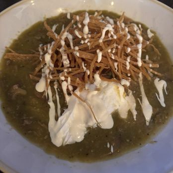 Evening Star Cafe - Smoked Pork with poached eggs & green verde sauce. - New American Near Me - Alexandria, Virginia