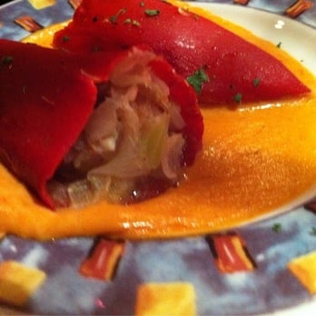Solea Restaurant & Tapas Bar - Peppers stuffed with crab, onions and shrimp - Tapas Bars Near Me - Waltham, Massachusetts