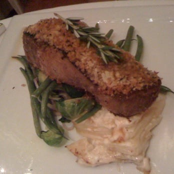 Geronimo - New York strip pepper crusted green beans Brussel sprouts au gratin potatoes - French Near Me - Santa Fe, New Mexico