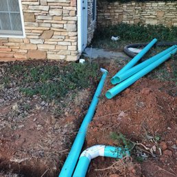 Landscaping PVC, not the cheap corrugated drainage pipe.