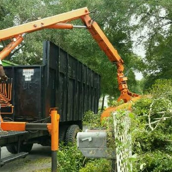 Hammock Tree Service - a man on a crane - Landscaping Near Me - Dunnellon, Florida