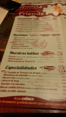Menu photo 2 Friends International Tavern Huesca, HU