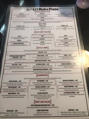Menu photo 1 Li'l Nick's Pizza Wheat Ridge, CO